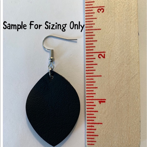 Mini Faux Leather Earrings - Picture 3 of 5
